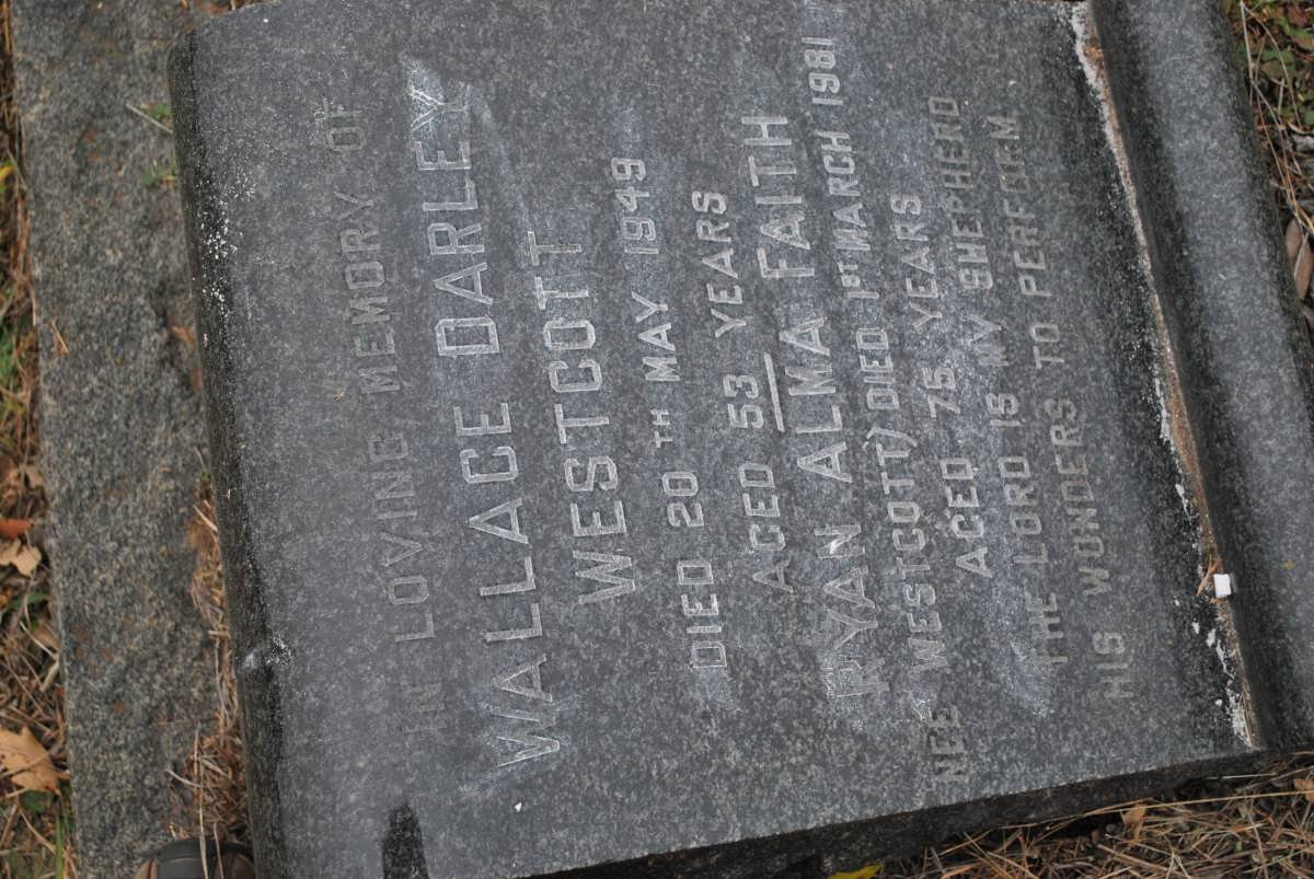 WESTCOTT Wallace Darley -1949 :: RYAN Alma Faith nee WESTCOTT -1981