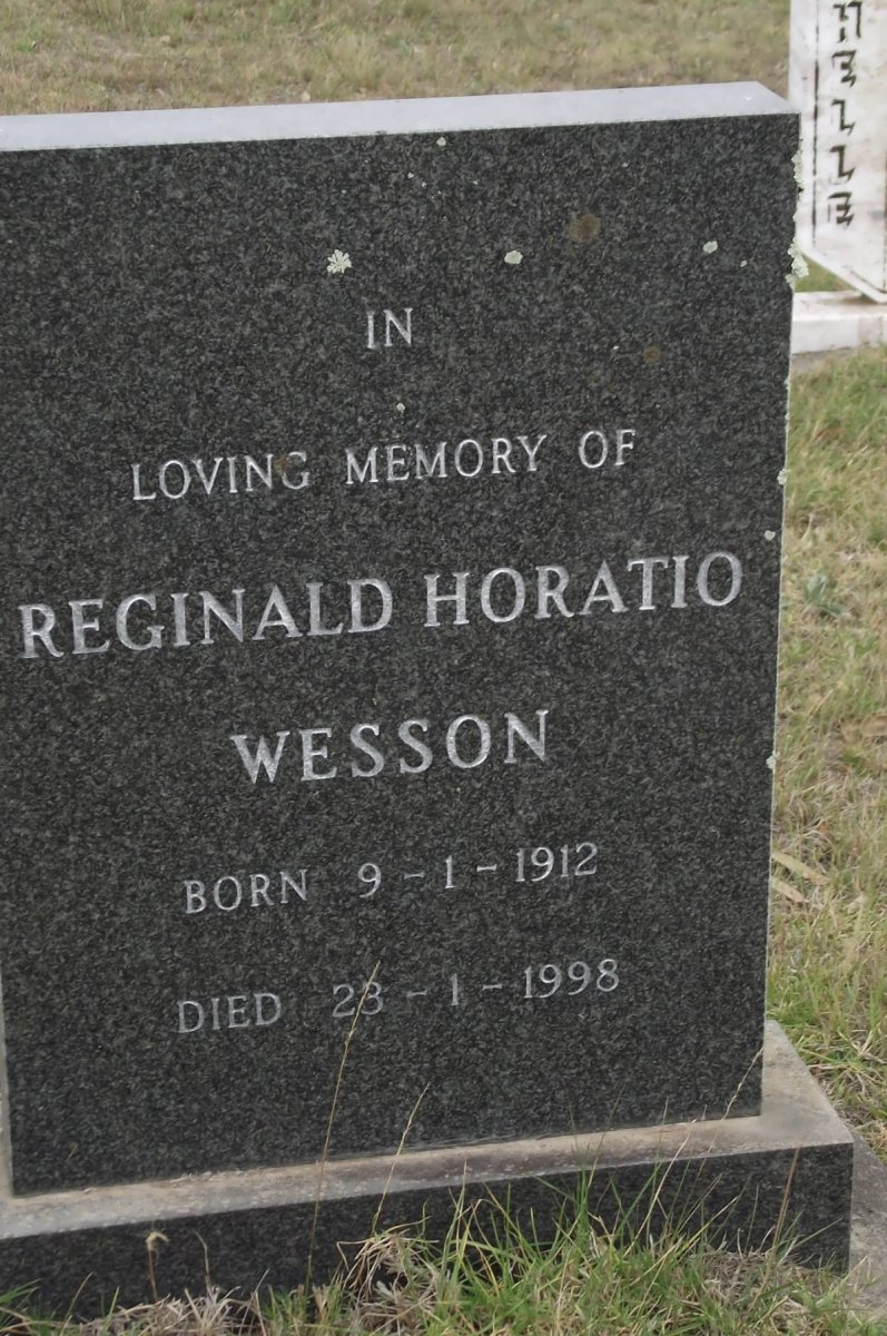 WESSON Reginald Horatio 1912-1998