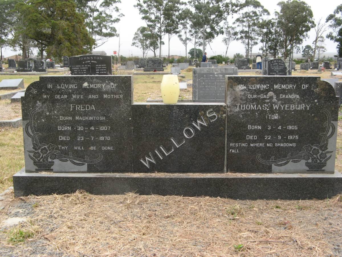 WILLOWS Thomas Wyebury 1905-1975 &amp; Freda MACKINTOSH 1907-1970
