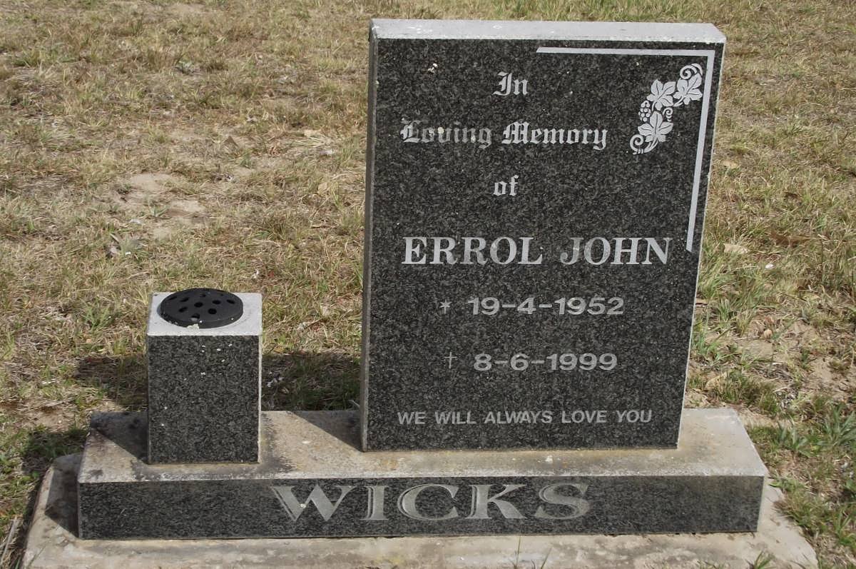 WICKS Errol John 1952-1999