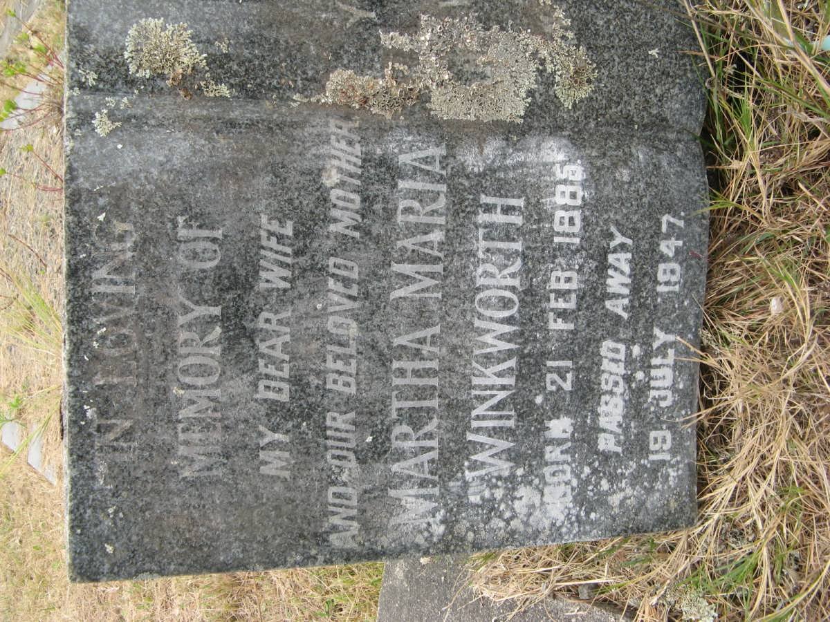 WINKWORTH Martha Maria 1885-1947