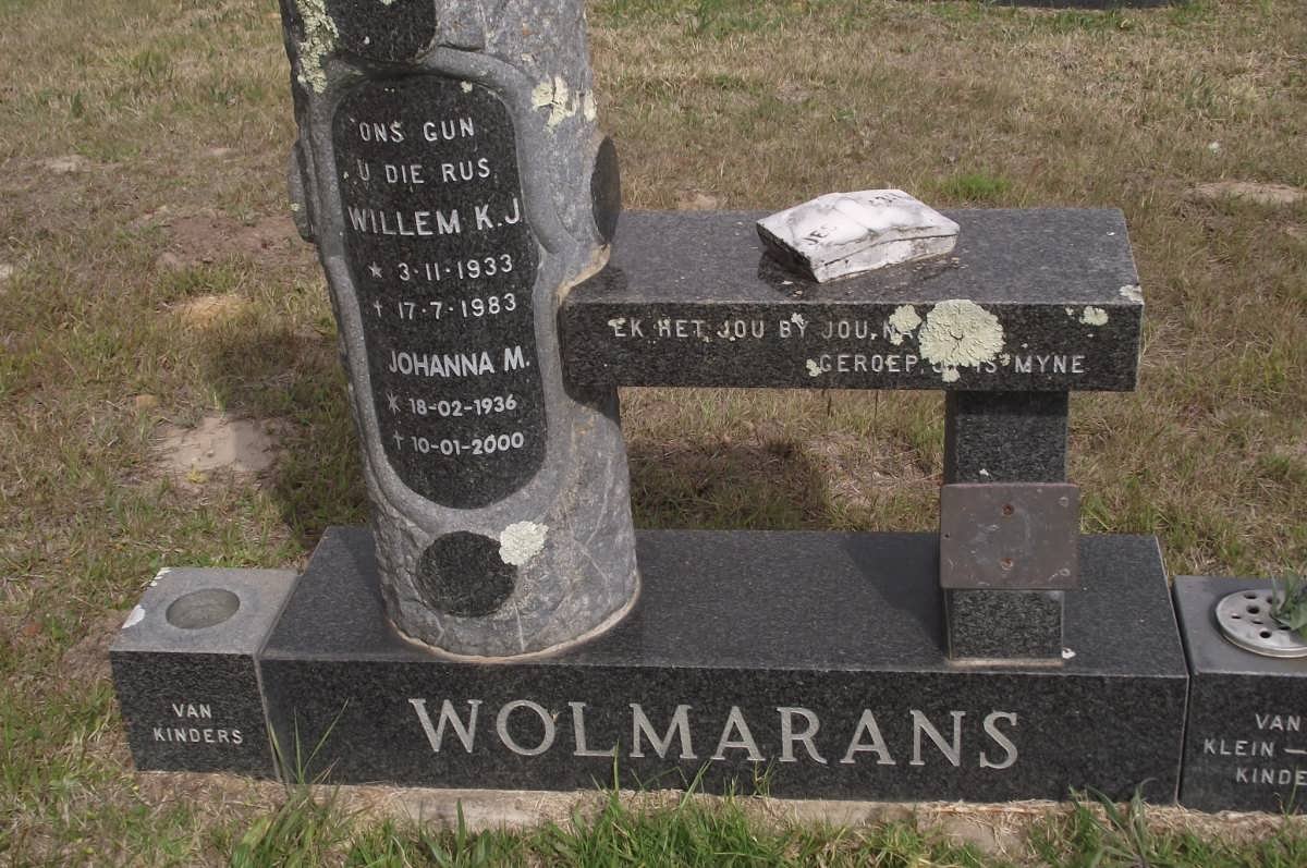 WOLMARANS Willem K.J. 1933-1983 &amp; Johanna M. 1936-2000