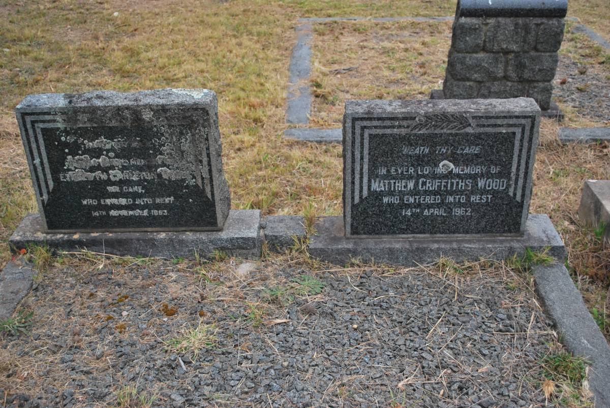 WOOD Matthew Griffiths -1962 &amp; Ethelwyn Carleton CANE -1953