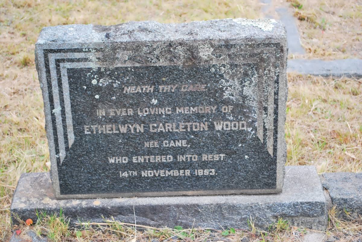 WOOD Ethelwyn Carleton nee CANE -1953