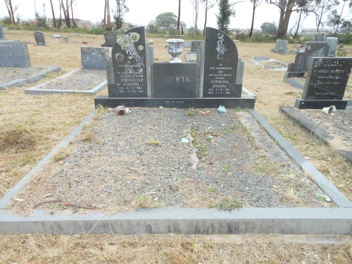 WYK Marthinus Albertus, van 1904-1975 &amp; Gertruida Johanna 1901-1985