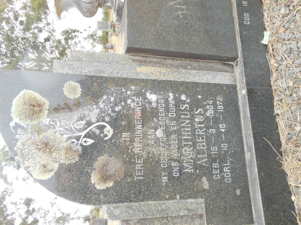WYK Marthinus Albertus, van 1904-1975