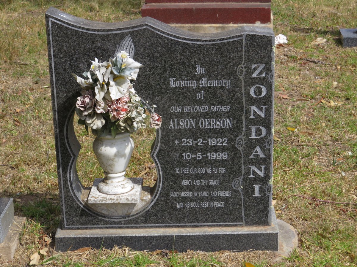 ZONDANI Alson Oerson 1922-1999