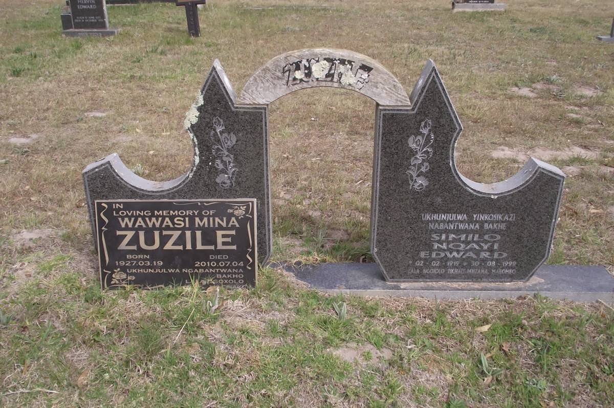 ZUZILE Similo Nqayi Edward 1919-1999 &amp; Wawasi Mina 1927-1910