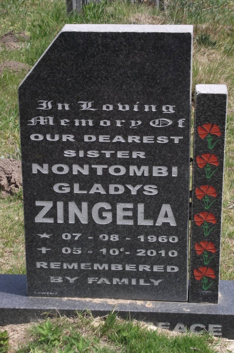 ZINGELA Nontombi Gladys 1960-2010