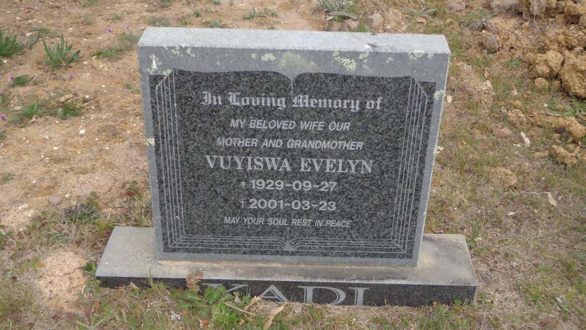 YADI Vuyiswa Evelyn 1929-2001
