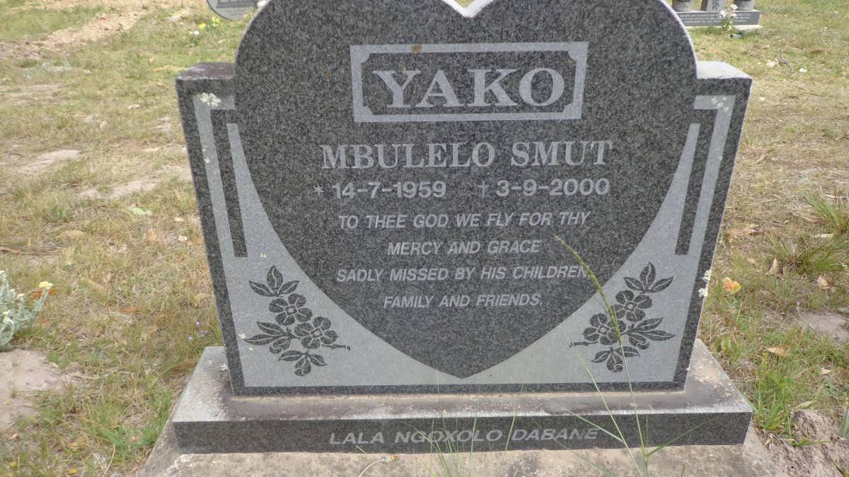 YAKO Mbulelo Smut 1959-2000
