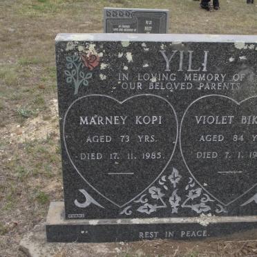 YILI Marney Kopi -1985 &amp; Violet Bikiwe -1995