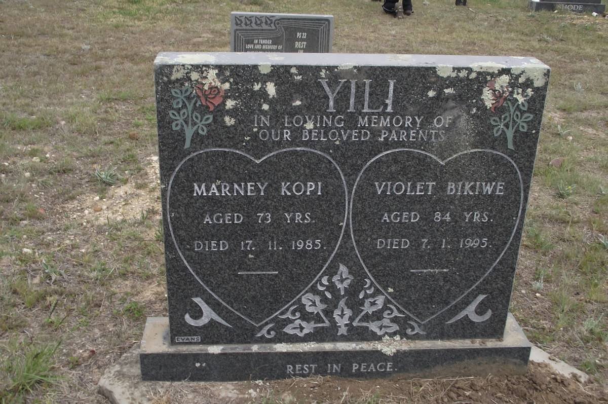 YILI Marney Kopi -1985 &amp; Violet Bikiwe -1995