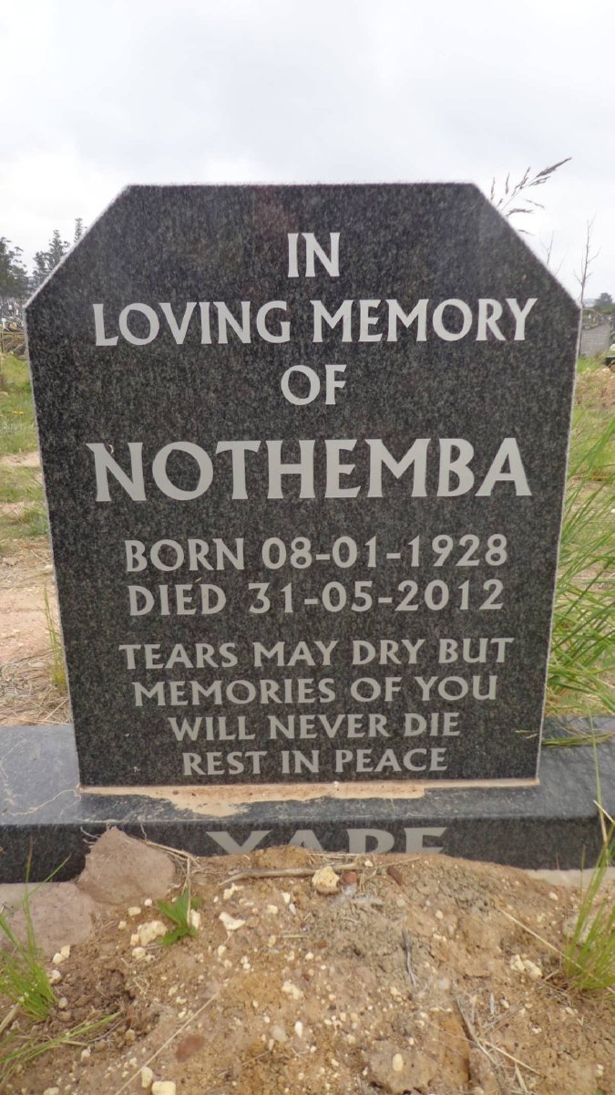 ? YA?E Nothemba 1928-2012