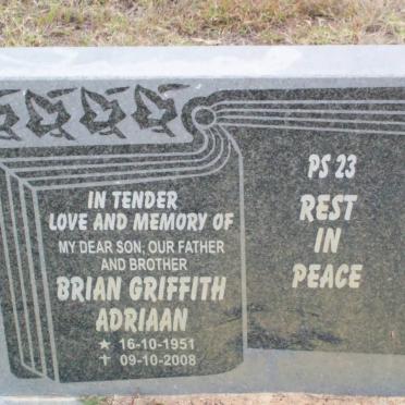 ? Brian Griffith Adriaan 1951-2008