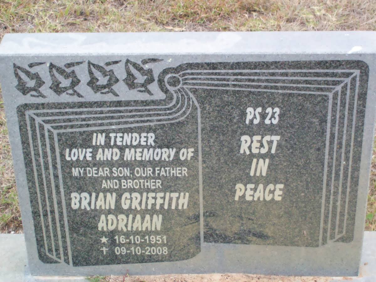 ? Brian Griffith Adriaan 1951-2008