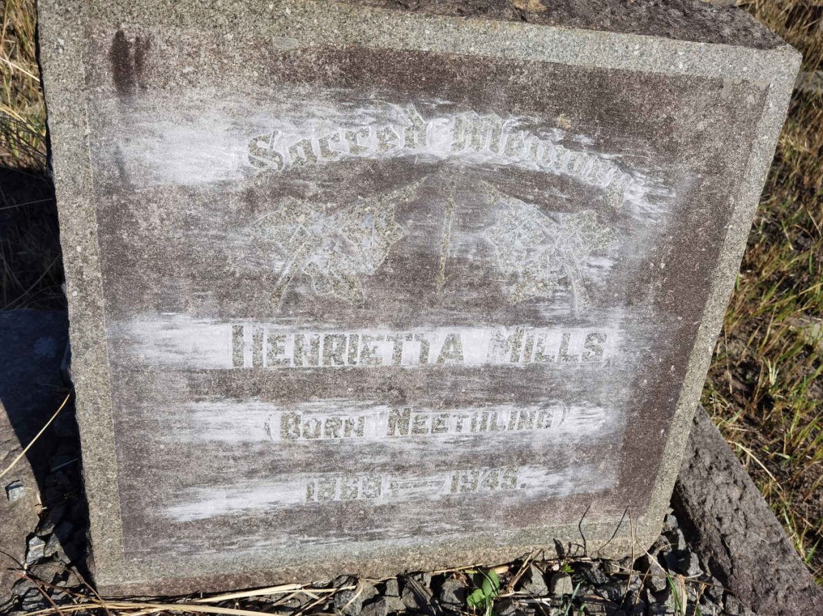 MILLS Henrietta nee NEETHLING 1869-1945