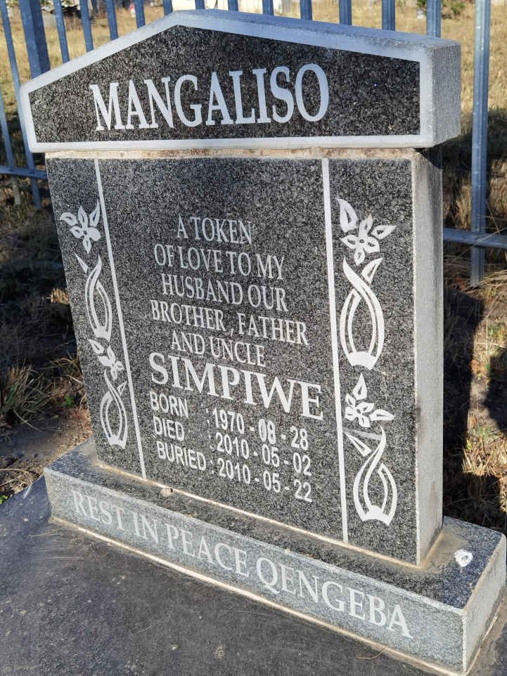 MANGALISO Simpiwe 1970-2010