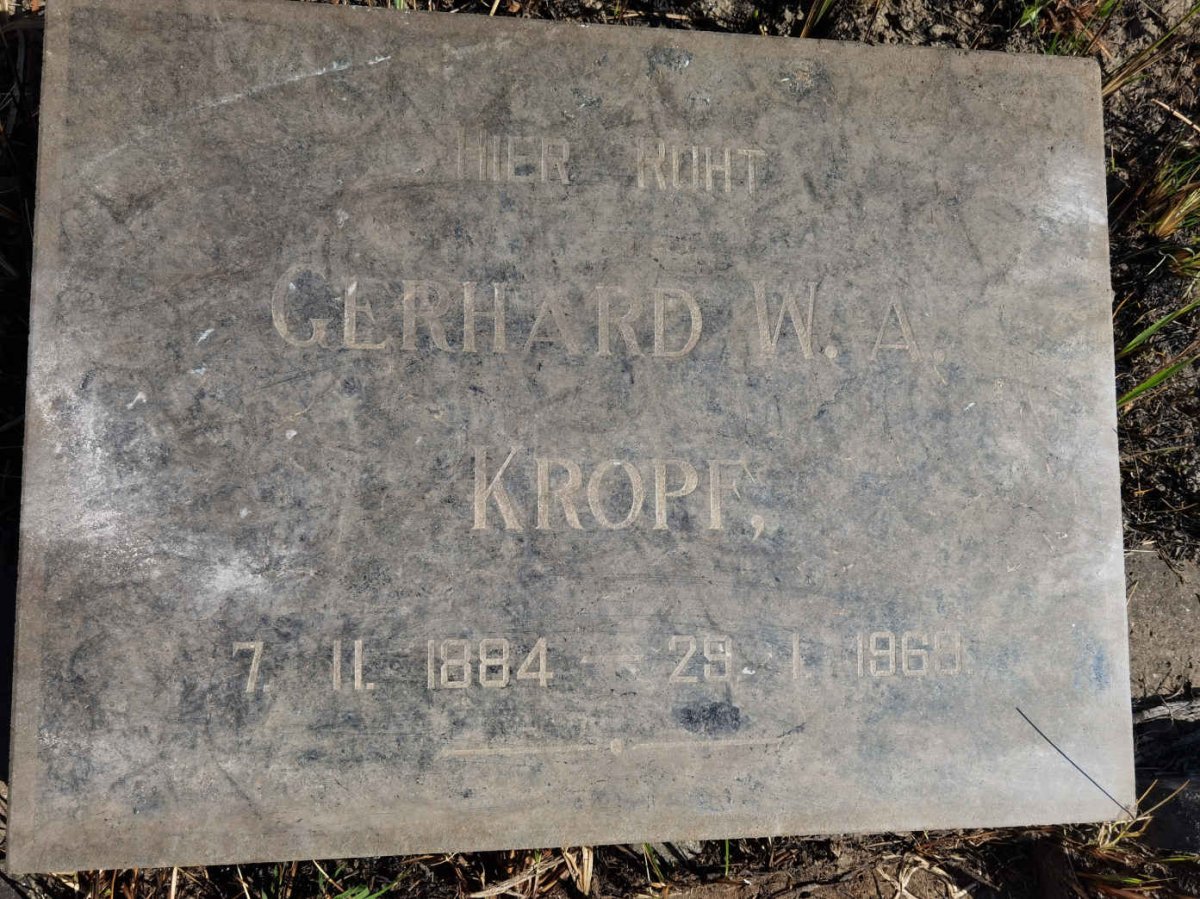 KROPF Gerhard W.A. 1884-1969