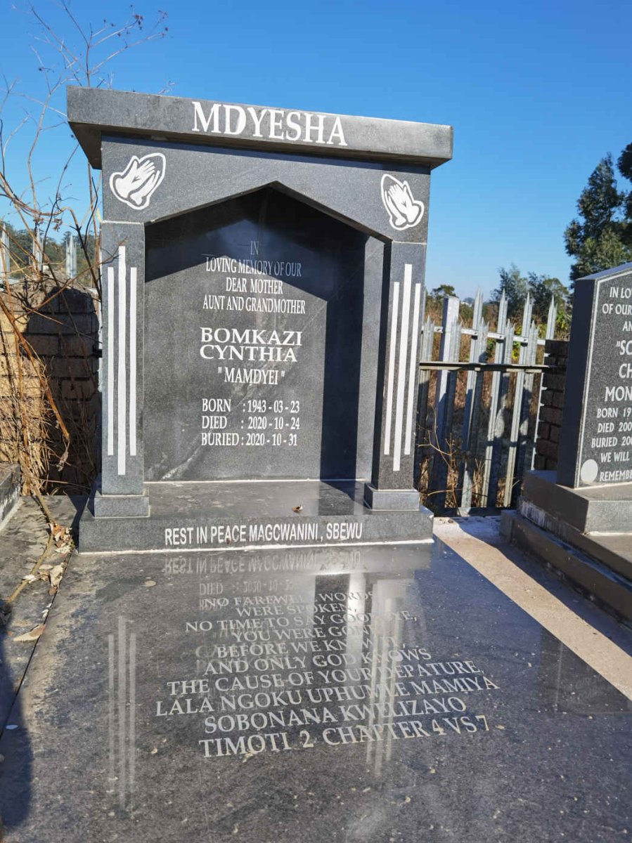 MDYESHA Bomkazi Cynthia 1943-2020