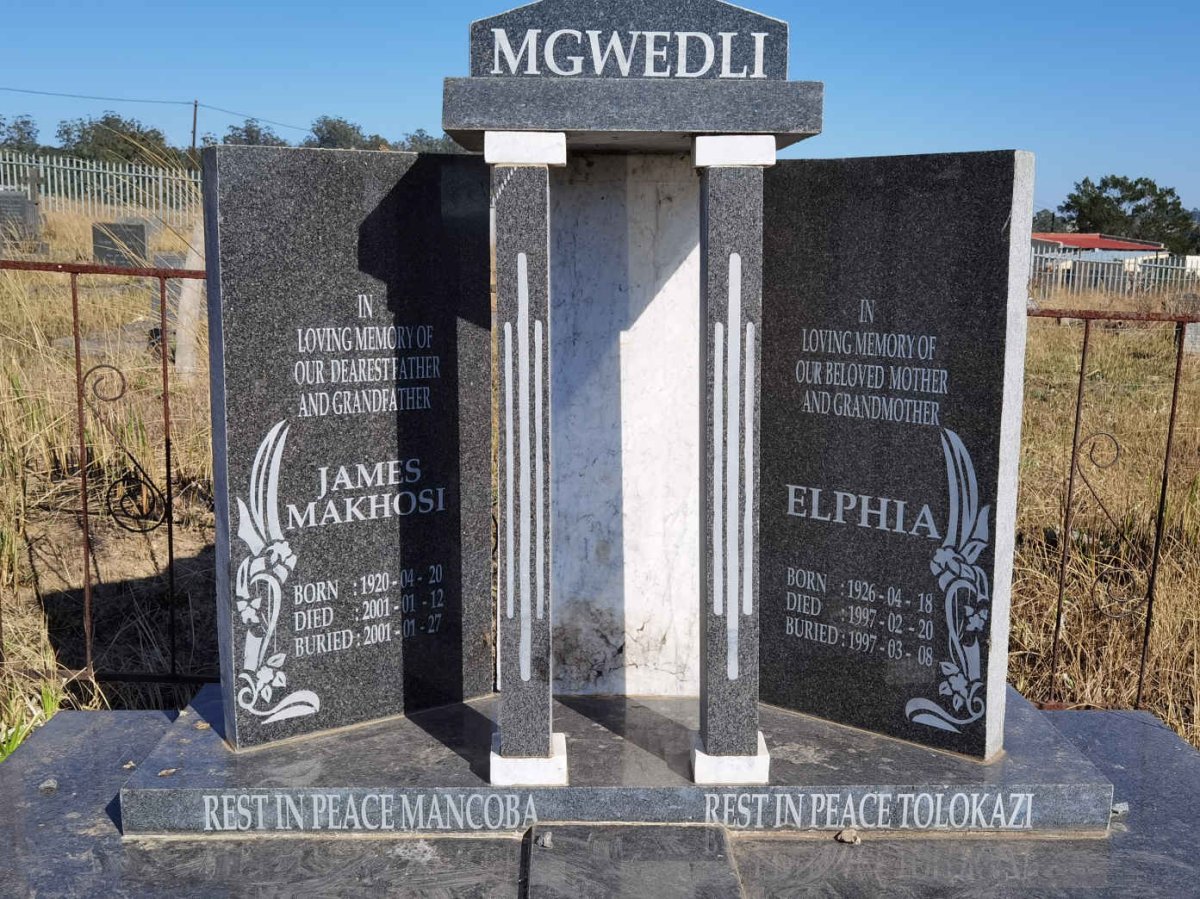 MGWEDLI James Makhosi 1920-2001 &amp; Elphia 1926-1997