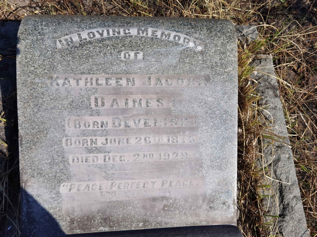 DAINES Kathleen Jacoba nee DEVENISH 1873-1929