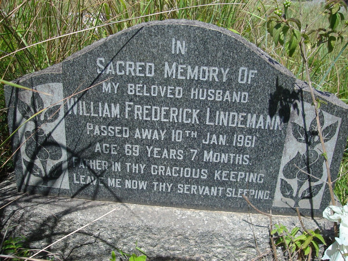 LINDEMANN William Frederick -1961