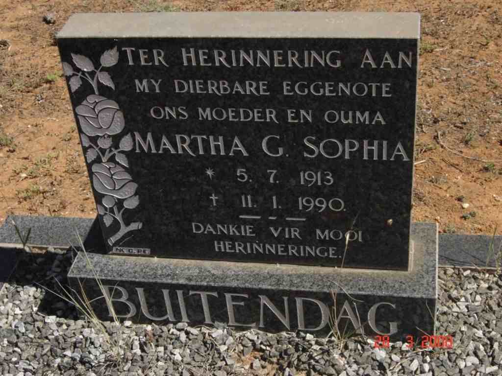 BUITENDAG Martha G. Sophia 1913-1990