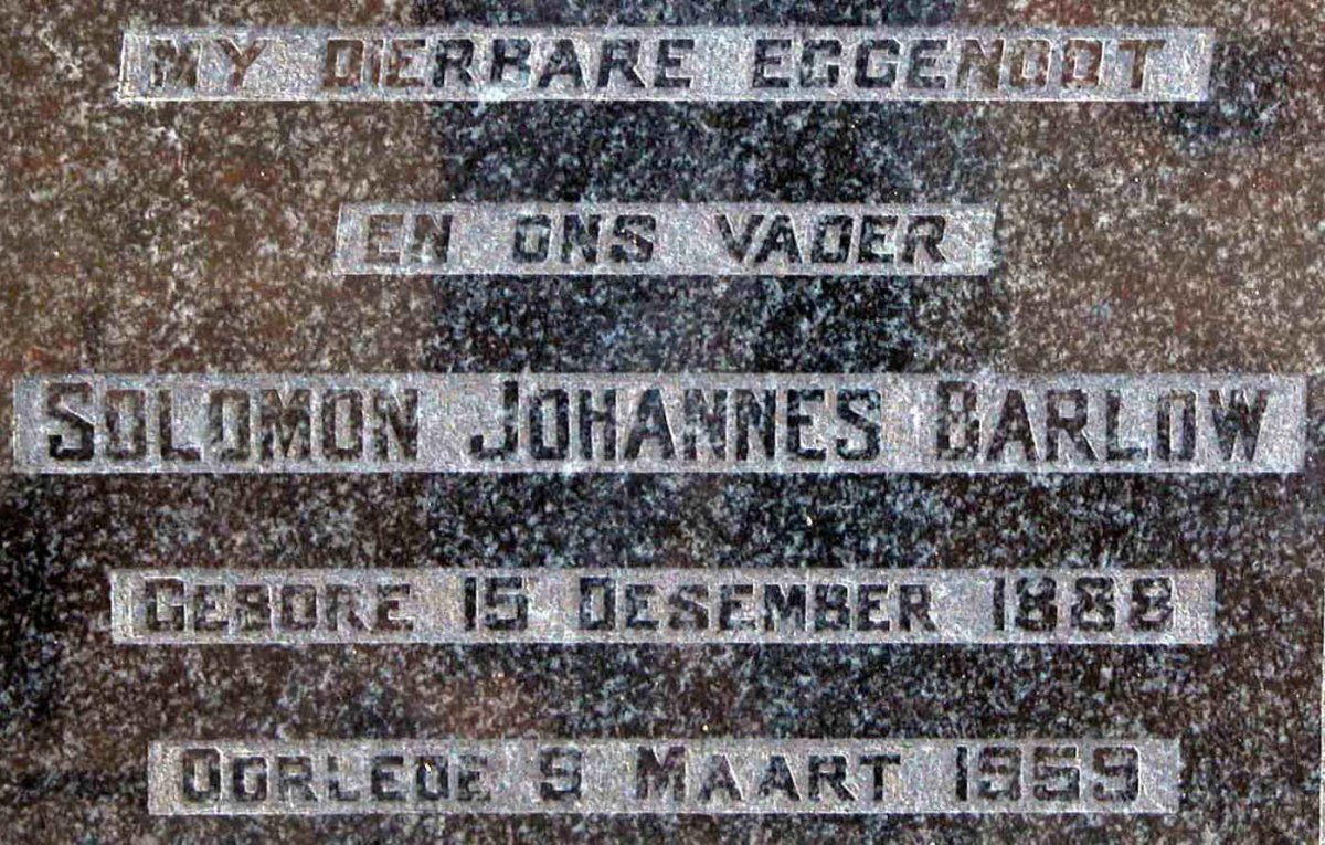 BARLOW Solomon Johannes 1888-1959