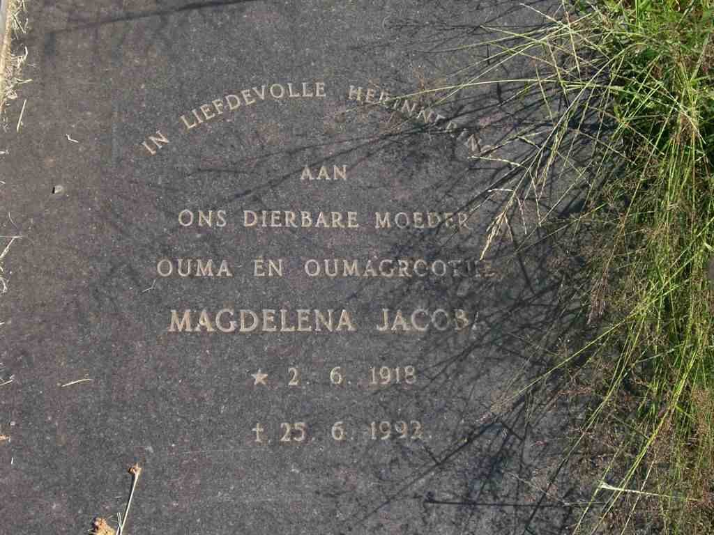 BOTHA Magdalena Jacoba 1918-1992