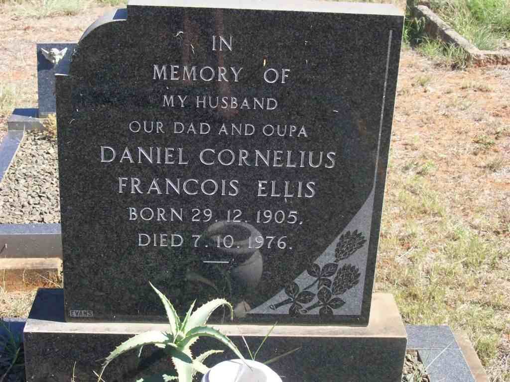 ELLIS Daniel Cornelius Francois 1905-1976