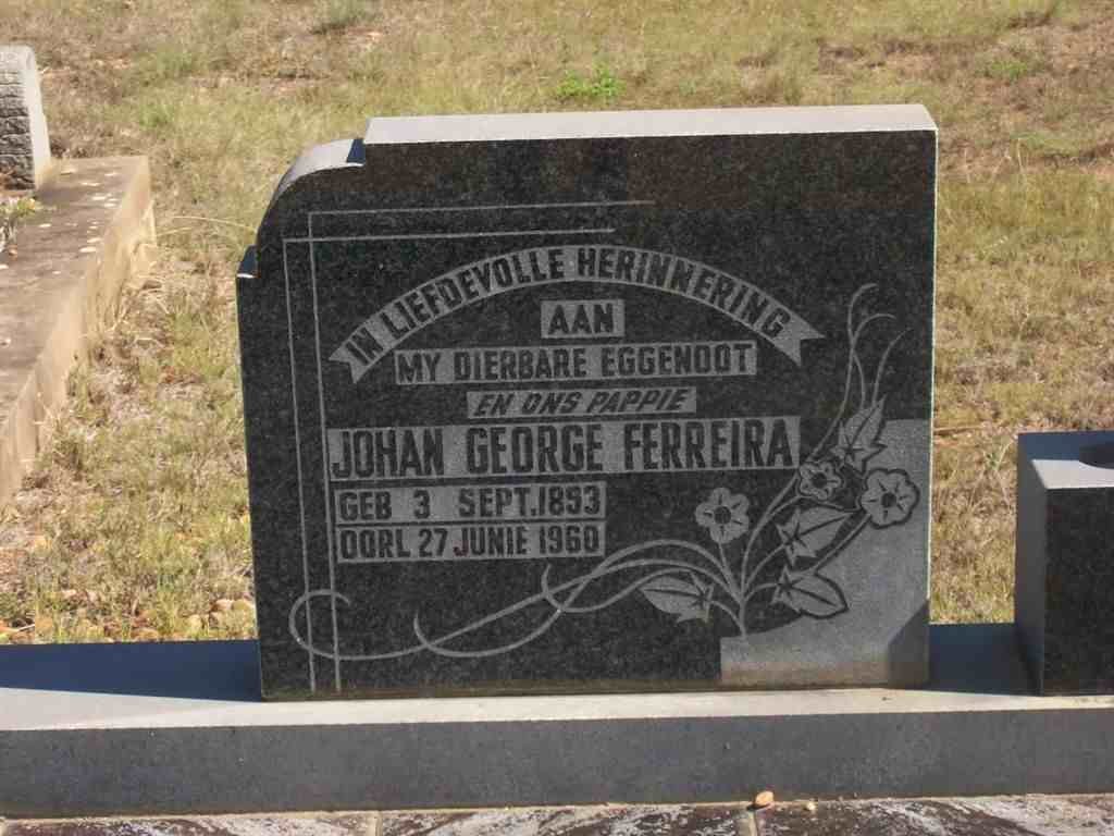 FERREIRA Johan George 1893-1960