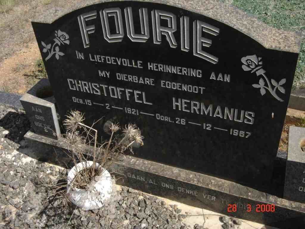 FOURIE Christoffel Hermanus 1921-1967