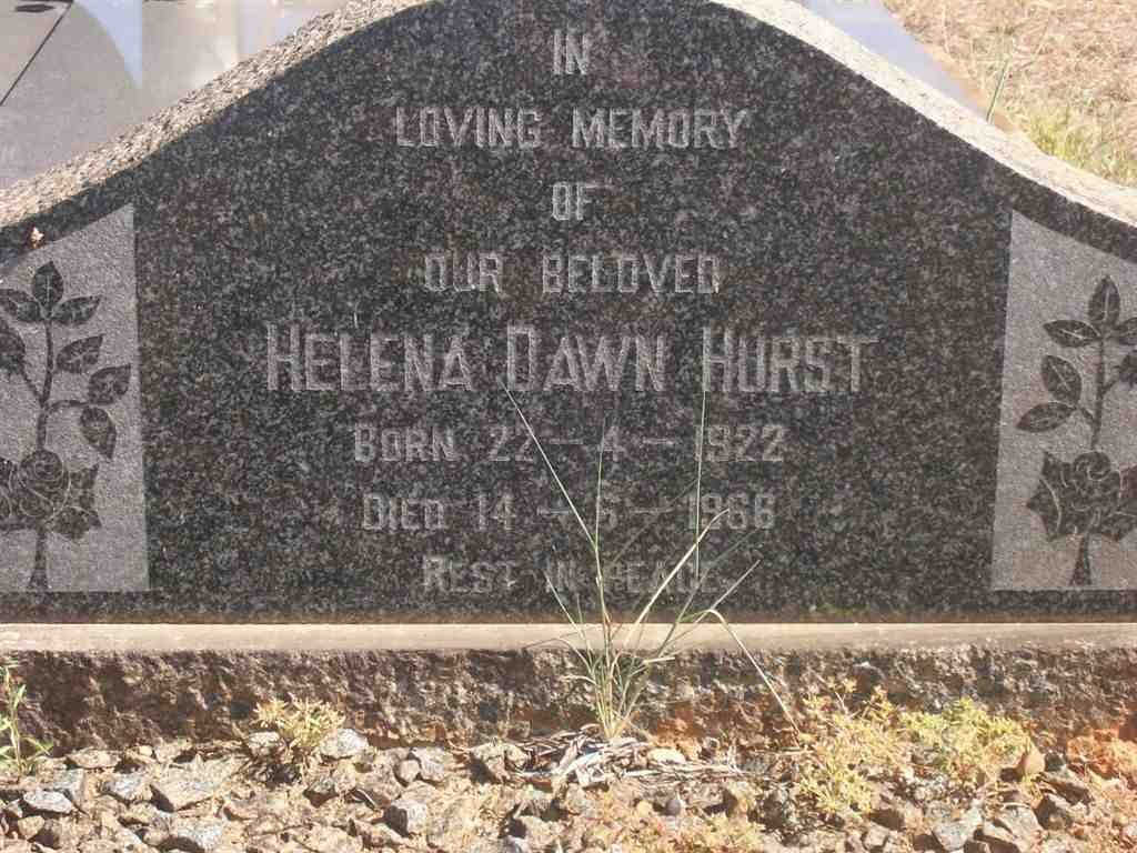 HURST Helena Dawn 1922-1966