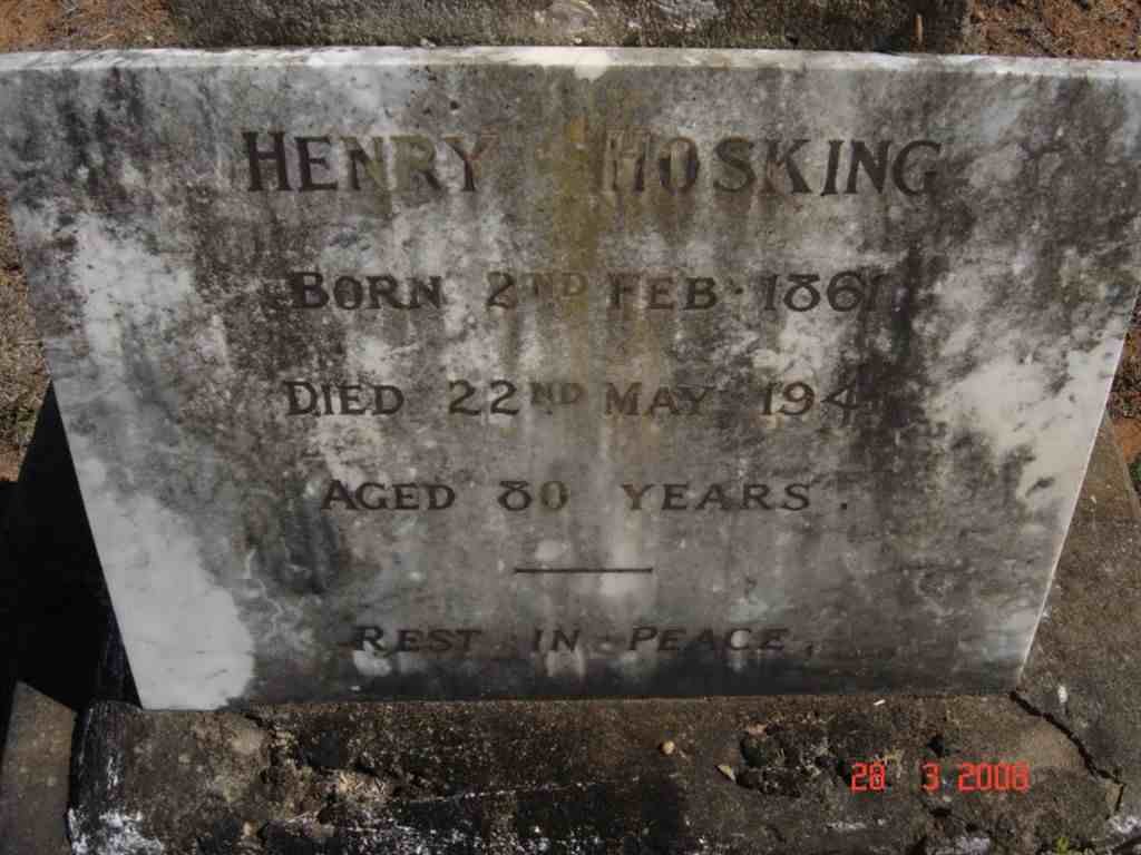 HOSKING Henry 1861-1941