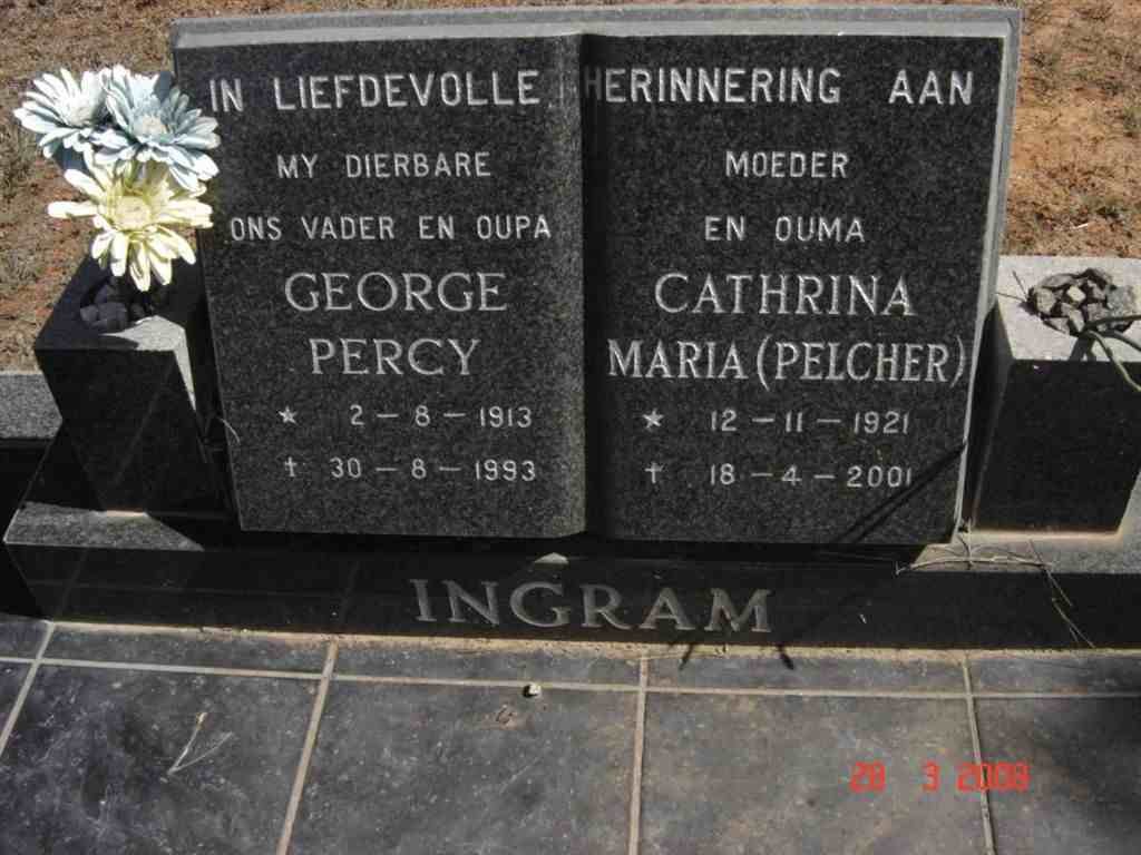 INGRAM George Percy 1913-1993 &amp; Cathrina Maria PELCHER 1921-2001