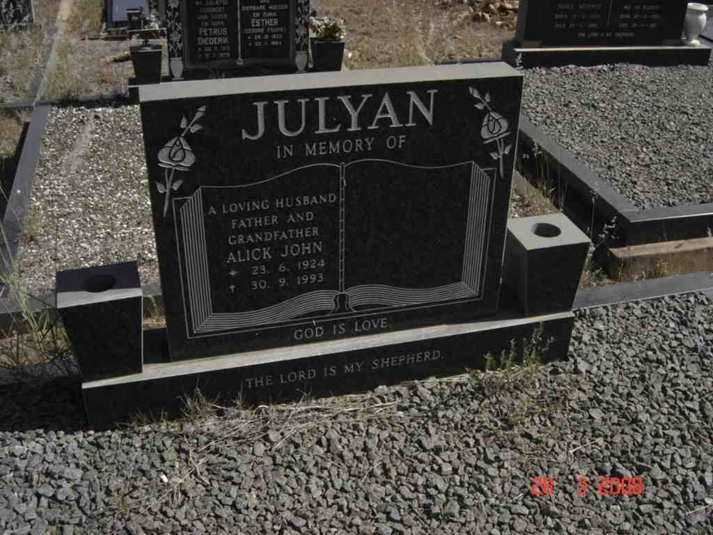 JULYAN Alick John 1924-1993