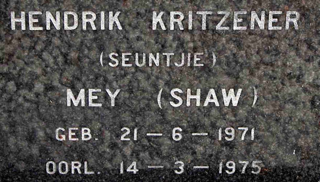 MEY Hendrik Kritzener 1971-1975