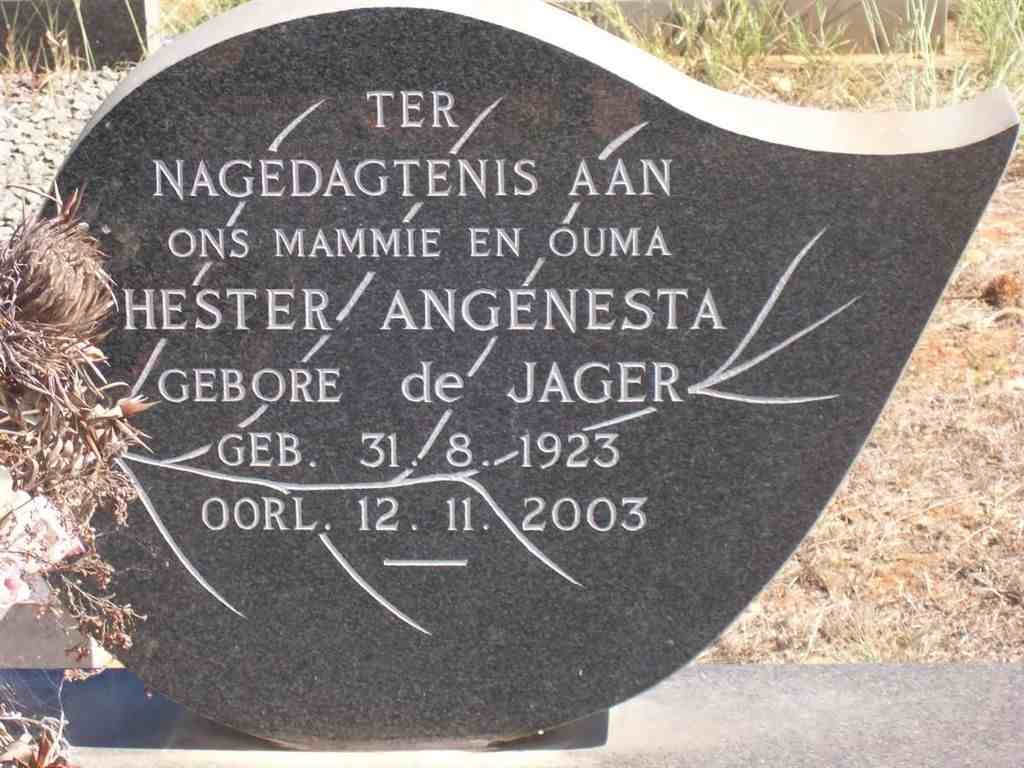 MEYER Hester Angenesta nee DE JAGER 1923-2003