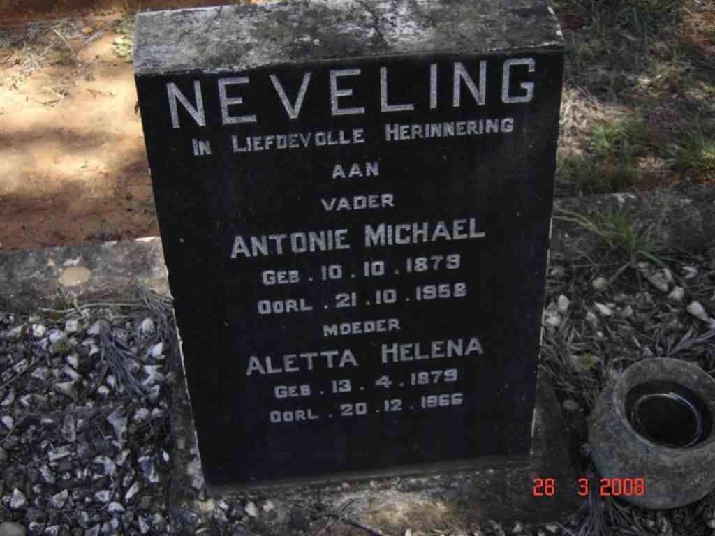 NEVELING Antonie Michael 1879-1957 &amp; Aletta Helena 1879-1966