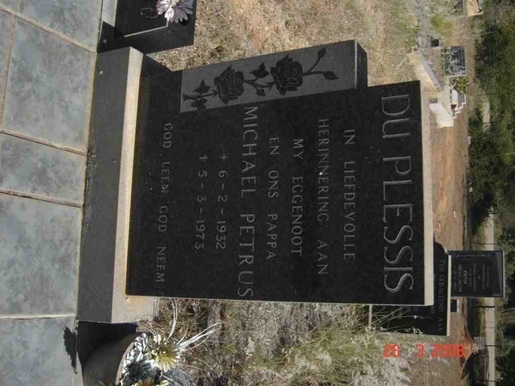 PLESSIS Michael Petrus, du 1932-1972
