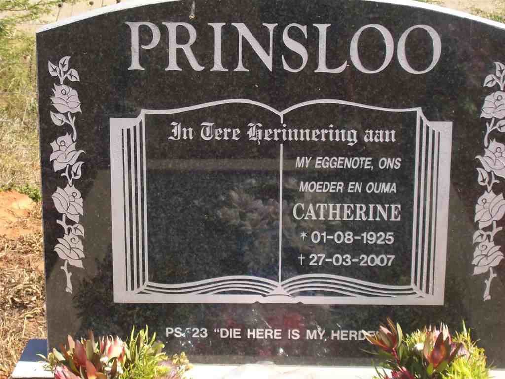 PRINSLOO Catherine 1925-2007