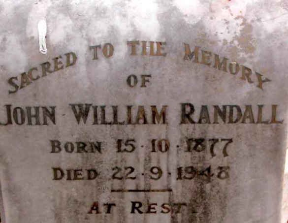 RANDALL John William 1877-1948