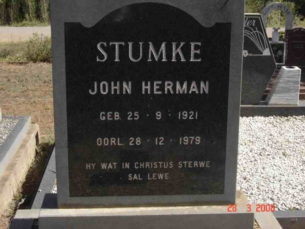 STUMKE John Herman 1921-1979