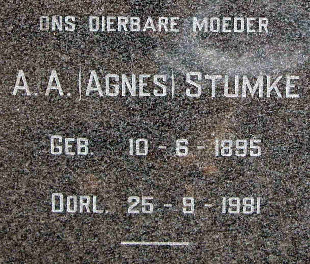STUMKE A.A. 1895-1981