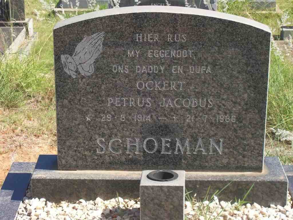 SCHOEMAN Ockert Petrus Jacobus 1914-1986