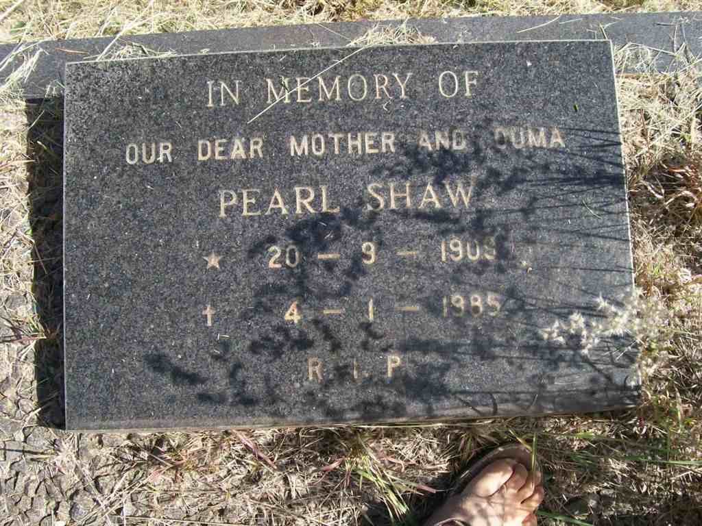 SHAW Pearl 1908-1985