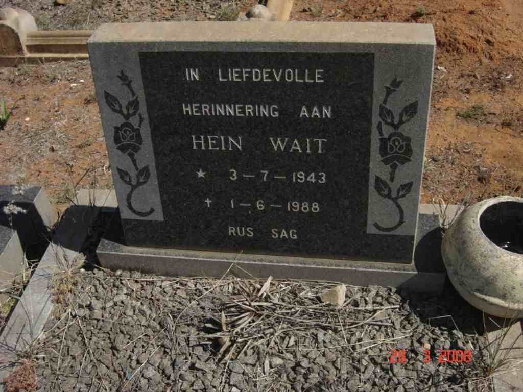 WAIT Hein 1943-1988