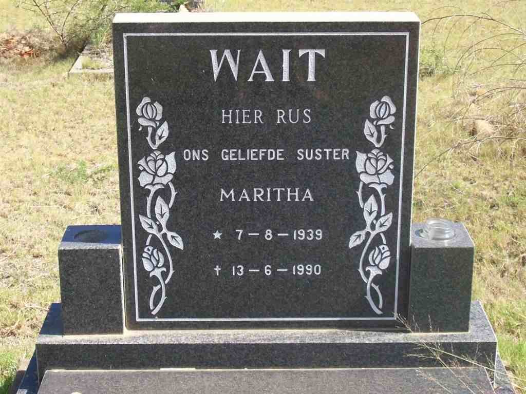 WAIT Maritha 1939-1990