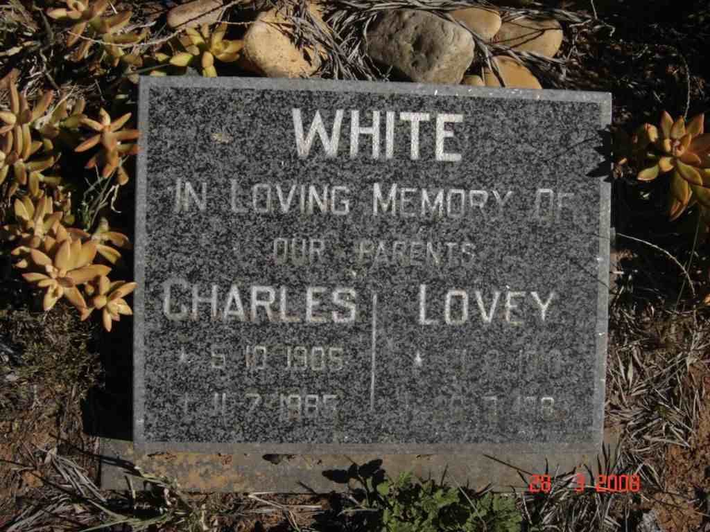 WHITE Charles 1905-1985 &amp; Lovey 1901-198?